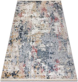 RugsX Distin 0123a Rosa / Polvo / Blanca Alfombra Moderna - Abstracci&oacute;n, Vintage, Flecos Multicolour 140x190 Cm