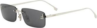Fendi First Crystal Zonnebril - unisex - Zonnebrillen - Grijs - 54 MM - Nylon - Accessoires