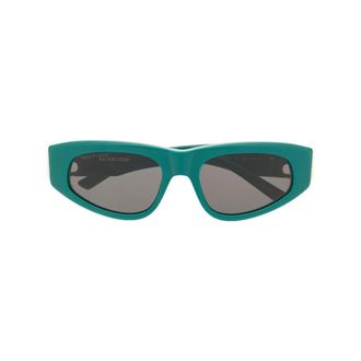 Balenciaga Dynasty D-Frame Zonnebril - Dames - Accessoires - Groen - Maat: ONE Size