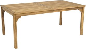 Habitat et Jardin Mesa De Jard&iacute;n De Madera Extensible valladolid 180/240 Cm - 6 A 10 Plazas - Marr&oacute;n