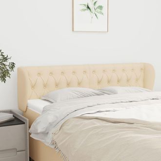 vidaXL Cabecero De Tela Color Crema 147x23x78/88 Cm Vidaxl