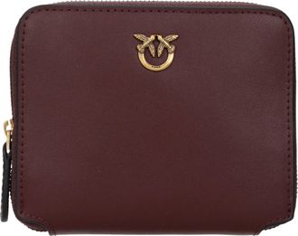 Pinko Pinko Donnas Portafoglio In Pelle Rosso/Borgogna