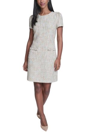 Karl Lagerfeld Sequin Tweed Sheath Dress in Tea Green Multi at Nordstrom, Size 12