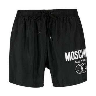 Moschino Beachwear, male, Black, Size: XL Beach Shorts
