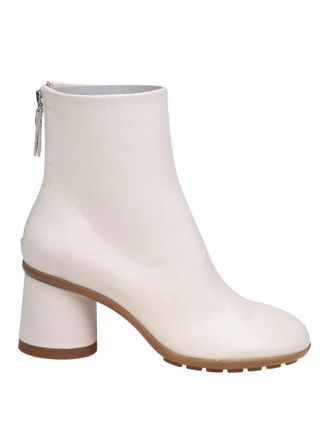 AGL Womens Gesso Curvy Bootie In Off White