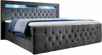 Mirjan24 Mobilier1 - Cama Continental Nashville 131, Continental, Doble, 160x200, Tapiz, Somieres, 180x220x115cm, Led