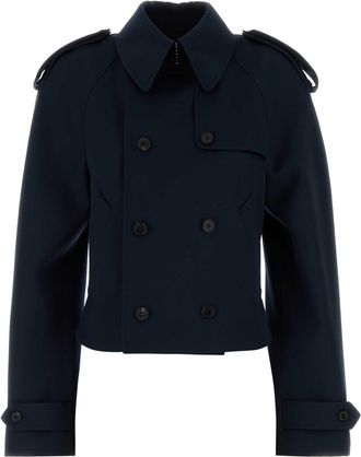 Alexander McQueen Alexander Mcqueen Midnight Blue Wool Trench Coat
