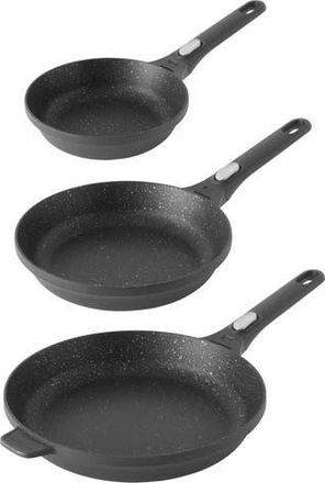 Berghoff Gem Graduated Nonstick Frying Pan 3-Piece Set in Black at Nordstrom Rack