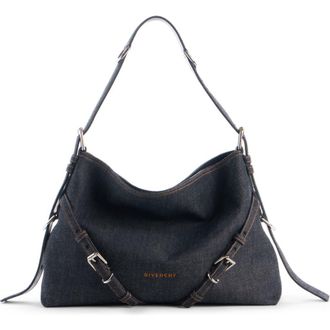 Givenchy Large Voyou Denim Shoulder Bag in 415-Indigo Blue at Nordstrom
