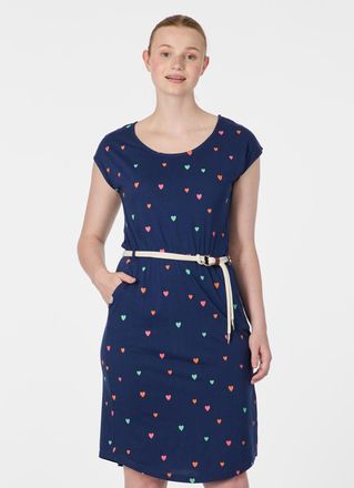 Ragwear Sommerkleid RAGWEAR LILITHE PRINT, Damen, Gr. XXL, N-Gr, night blau, Jersey, Obermaterial: 50% Baumwolle, 50% Modal, bedruckt, kniefrei, Rundhals, Kle