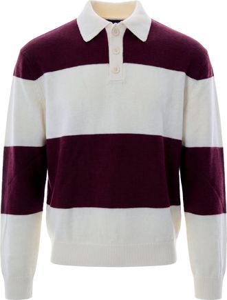 A.P.C. Rugby-Style Wide-Stripe Virgin Wool Knit Polo
