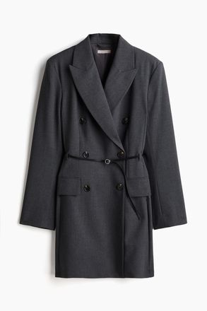 H&M Blazerkleid mit G&uuml;rtel - Dunkelgrau
