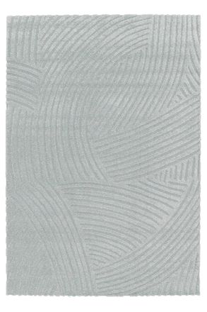 AFK Living Alfombra muy suave con efecto relieve azul 200 x 290 cm