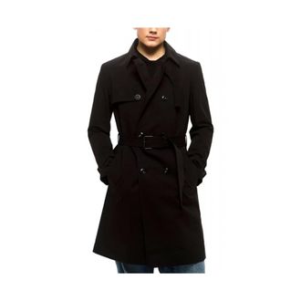 HUGO BOSS Heren, Mantels, Zwart, Maat: S Katoen