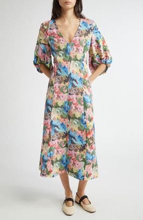 Stine Goya Floral Midi Dress in Loves Me Loves Me Not at Nordstrom Rack, Size X-Small