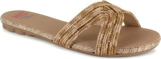 National Comfort Terrassa Slide Sandal in Brown Fabric at Nordstrom, Size 10Us