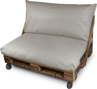 Happers Happers - Coj&iacute;n Para Palets Polipiel Exterior Gris Claro Funda Asiento Y/o Respaldo 120x60x20 Sin Relleno Gris Claro