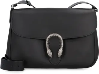 Gucci Mens Dionysus Leather Crossbody Bag Black Calf Messenger