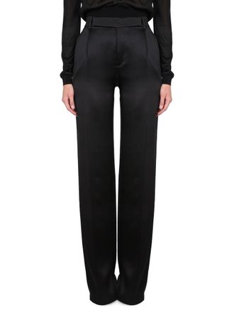 Saint Laurent Satin Flared Hosen