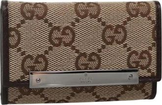 Gucci Pre-owned Canvas Sleutelhanger - Dames - Vintage Accessoires - Beige - ONE Size - Vintage