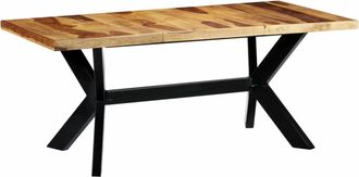 vidaXL Mesa De Comedor Madera Maciza De Acacia 180x90x75 Cm Vidaxl