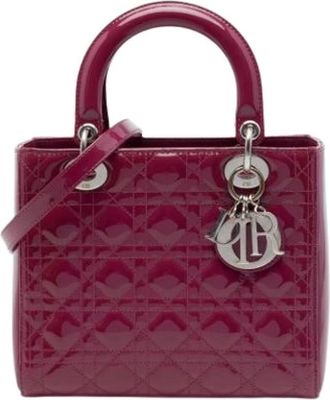 Dior Pre-owned Lady Dior - Dames - Pre-owned - Roze - Maat: ONE Size Zijde