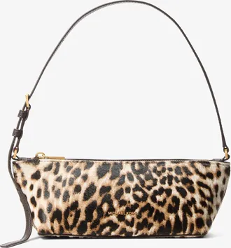 Michael Kors Laila Small Leopard Print Calf Hair Pochette