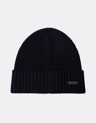 HUGO BOSS Mens BOSS Orange Fati Mens Beanie - Black 001 - Size: ONE size