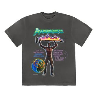 Travis Scott Back Bling T-shirt Washed Black CJFN-SS11