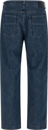 Fendi FF-Print Cotton Denim Jeans - Blue