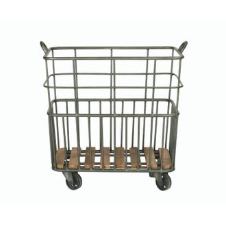 Signature Carrello in metallo con ruote per tronchi