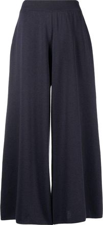 Dolce & Gabbana 1990s high-waisted wide-legged trousers - women - Wool - 40 - Blue