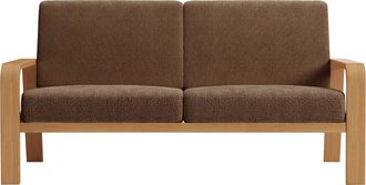 Sit&more 2,5-Sitzer »Kolding« Armlehnen aus eichefarbigem Buchenholz, verschiedene Bezüge und Farben