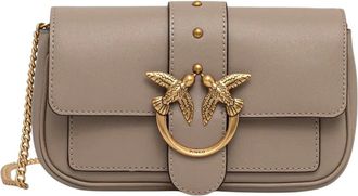 Pinko Love One Pocket Crossbody Bag - - Bags - Donna - Beige - ONE SIZE