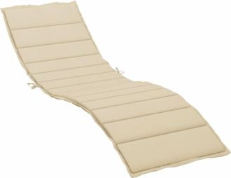 vidaXL Coj&iacute;n De Tumbona De Tela Oxford Beige 200x70x3 Cm Vidaxl