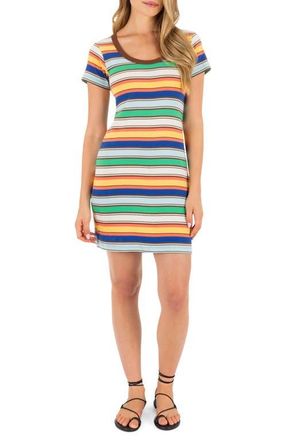 Hurley Haze Stripe Knit Dress in Chocolate Multi at Nordstrom, Size X-Small