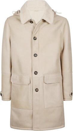 Eleventy Beige wollen jas - Heren - Mantel - Beige - 2XL - Wol - Jassen