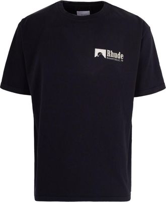 Rhude Black Logo Crew Neck T-Shirt