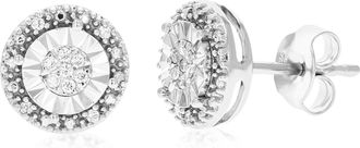 Vir Jewels 1/6 cttw Lab Grown Diamond Composite Earrings in Sterling Silver With Push Backs For Women