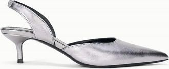 Staud Womens Sebastian Slingback Pumps In Pewter