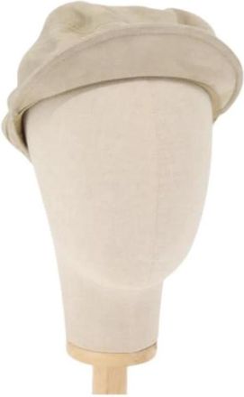 Gucci Pre-owned Su&egrave;de Hoed - Dames - Vintage Accessoires - Beige - ONE Size - Su&egrave;de - Vintage