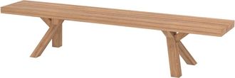 Rendez-Vous D&eacute;co Banco de jard&iacute;n de madera de teca para 4 personas