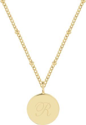 Brook & York Lizzie Initial Pendant Necklace in Gold R at Nordstrom