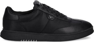 Emporio Armani Black Leather Sneakers