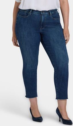 NYDJ Sheri Fray Hem Slim Ankle Jeans in Louvre Sapphire at Nordstrom, Size 14W