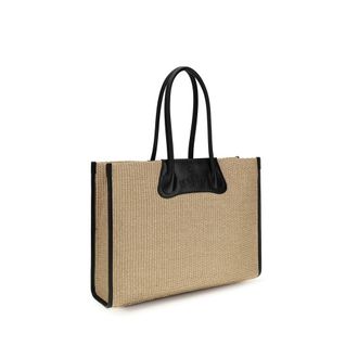 Vivienne Westwood Womens Beige Raffia Shoulder Bag