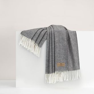 Lands Downunder Italian Herringbone Throw in Charcoal at Nordstrom