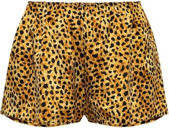 Versace Shorts con stampa leopardata - Toni neutri