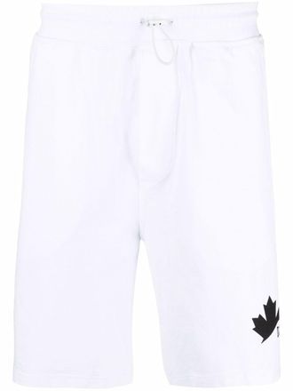 Dsquared2 Trainingsshorts met logoprint - Wit