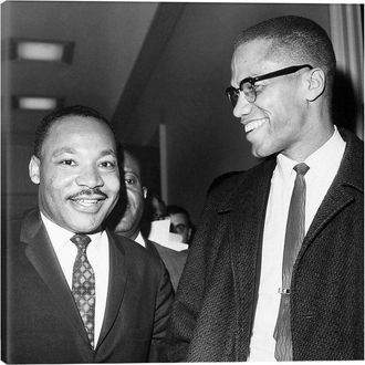 iCanvas Discontinued Icanvas King And Malcolm X, 1964 By Unknown Wall Art